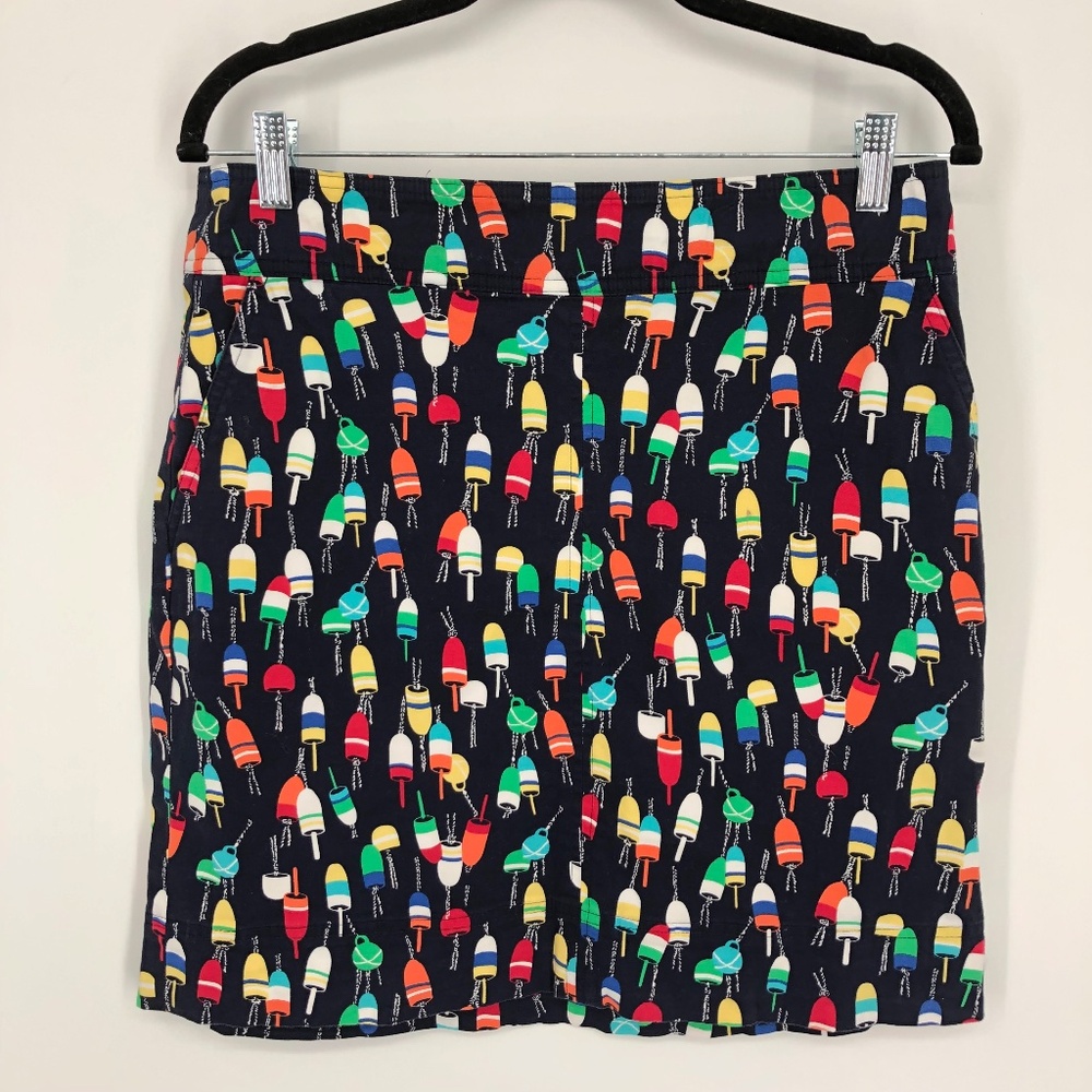Talbots Womens Skirt Size 8P Popsicle Novelty Multicolor Summer Fun Teacher Zip